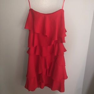BCBG Red Strapless Dress